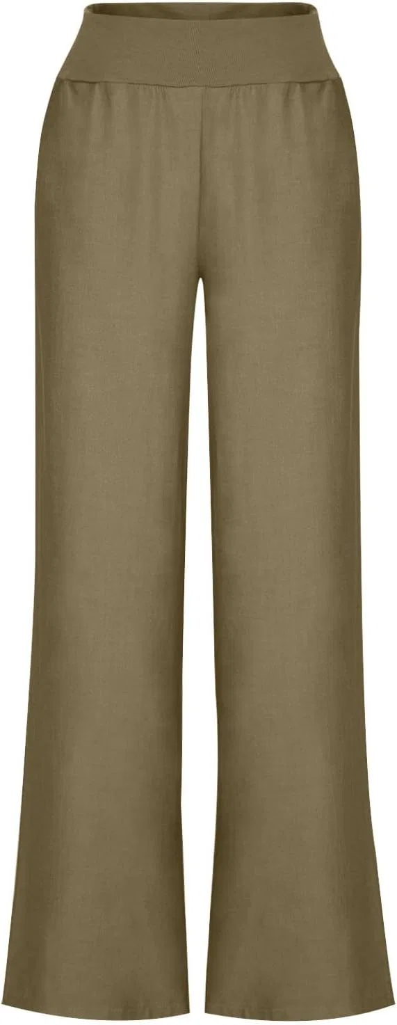 Джинсы широкие женские, Khaki — фото 3
