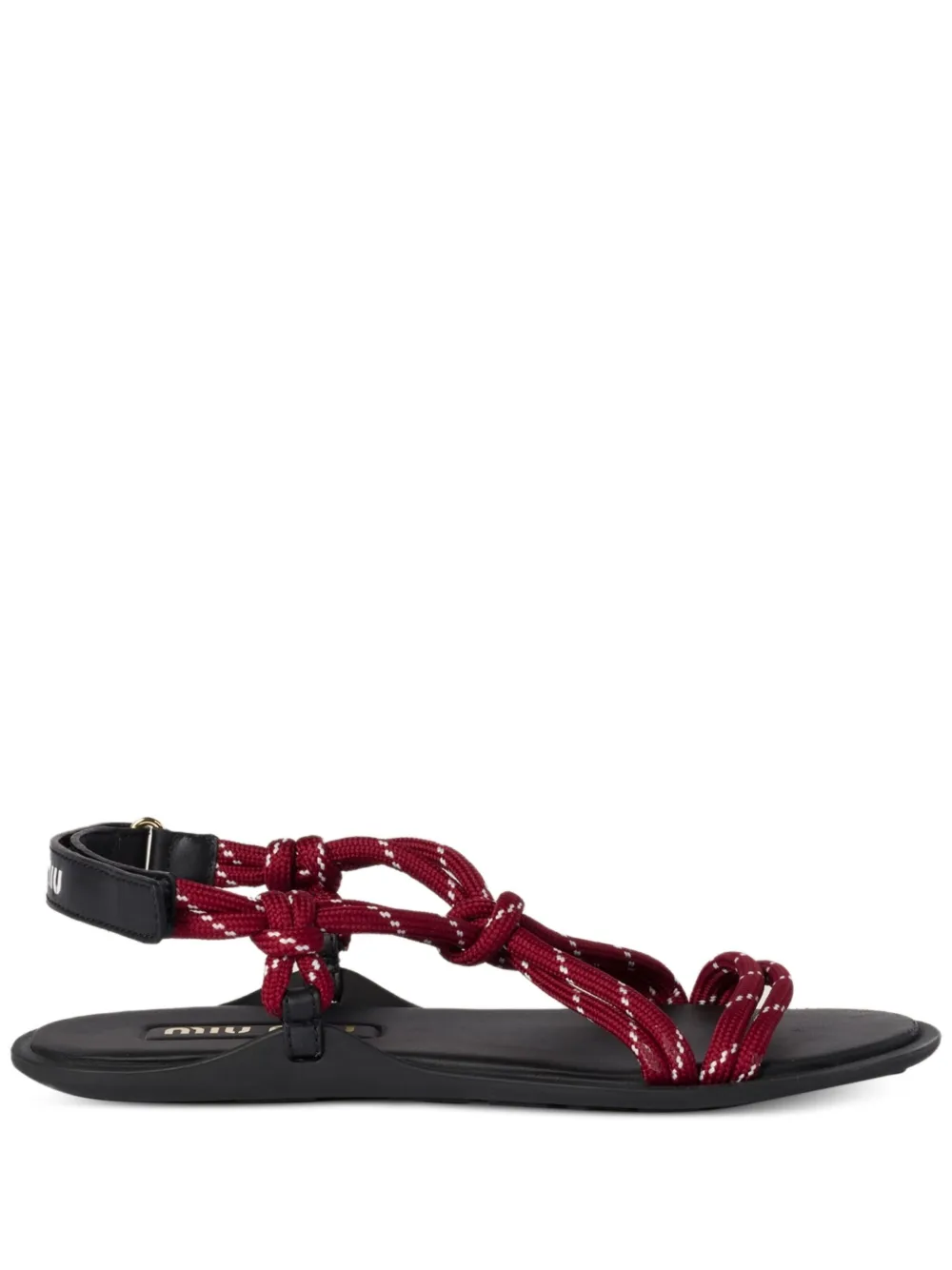 Сандалии Rivière с ремешками MIU MIU, красный