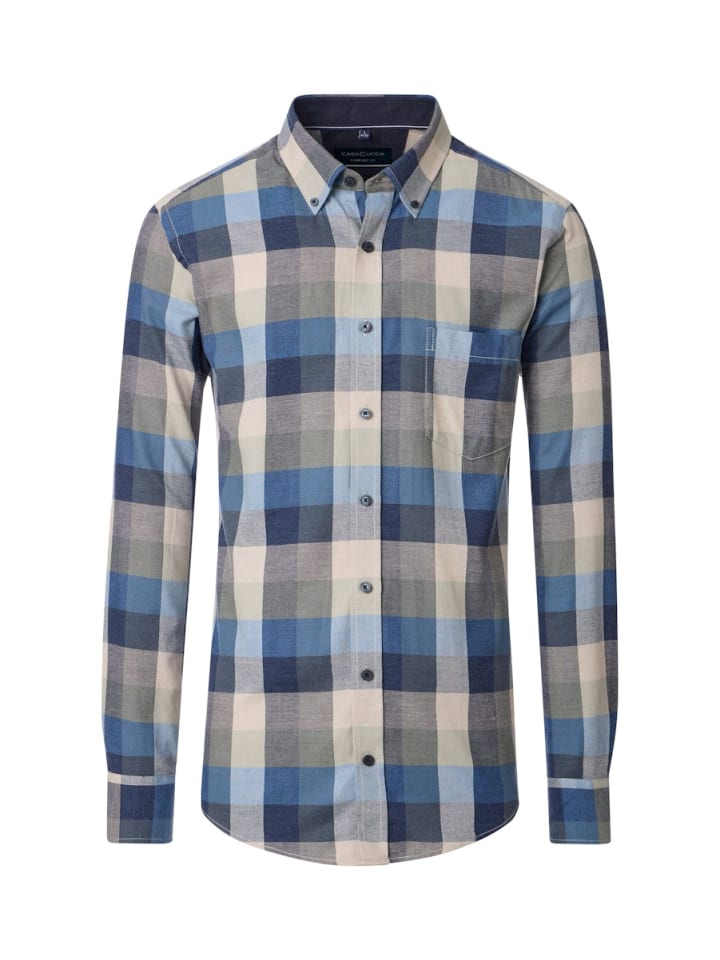 

Повседневная рубашка синего цвета CASAMODA