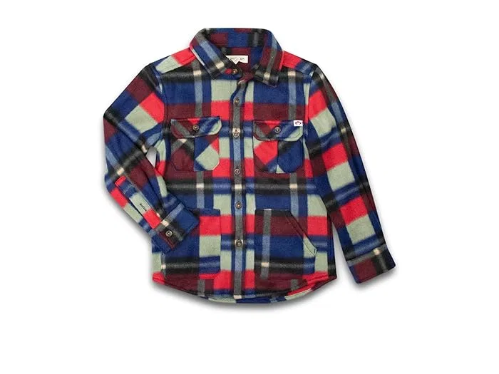 Флисовая рубашка в клетку Snow Fleece Shirt Appaman Kids, Cherry Blue Check
