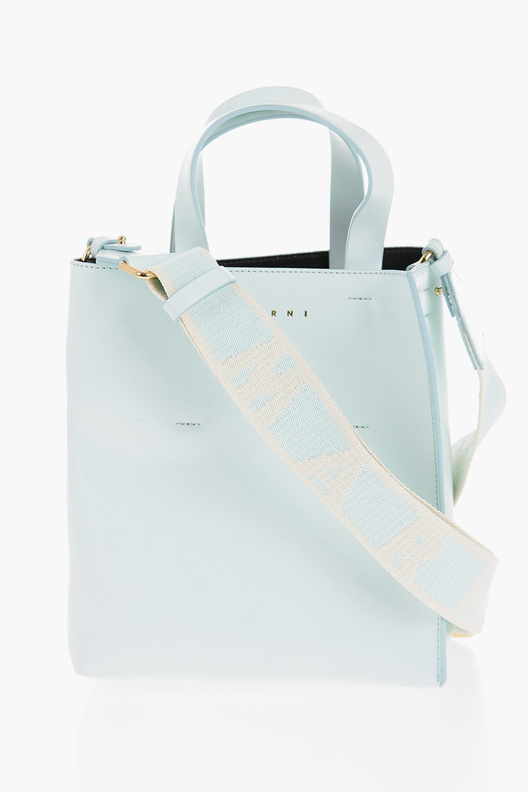 

Сумка-тоут Marni Leather Museo Mini со съемным плечевым ремнем, синий