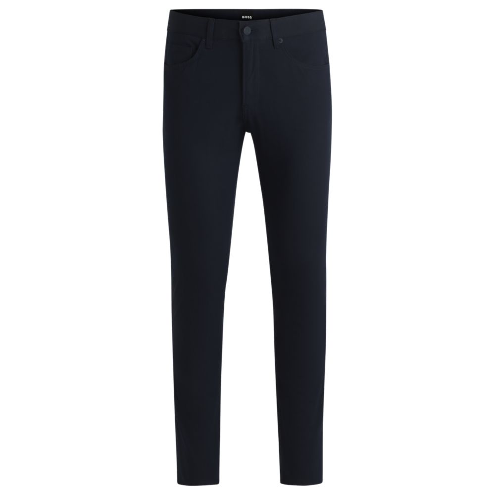 

Брюки Delaware slim fit из эластичной ткани BOSS, темно-синий