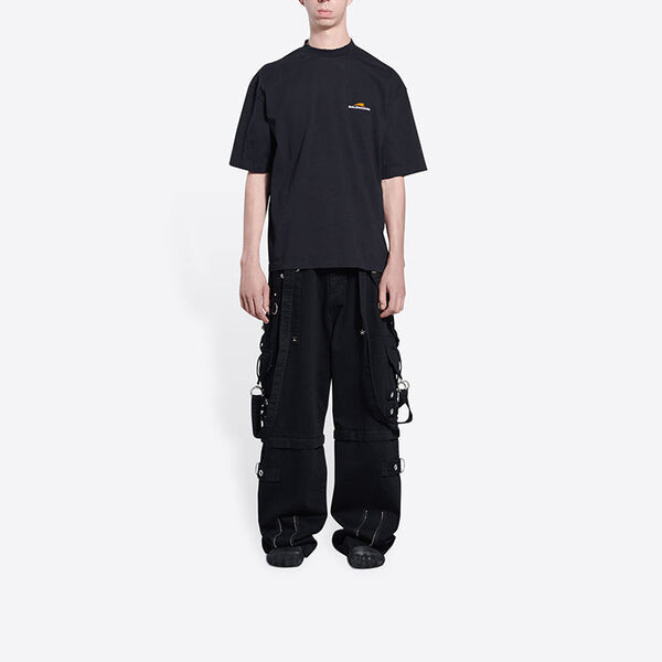 Футболка year of the tiger hoodie medium fit 'black' Balenciaga, черный — фото 3