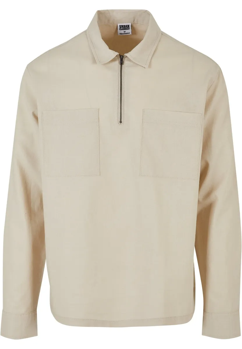 

Рубашка с длинными рукавами URBAN CLASSICS " Urban Classics Men's Cotton Linen Shirt на молнии" (1 шт.), цвет Softseagrass