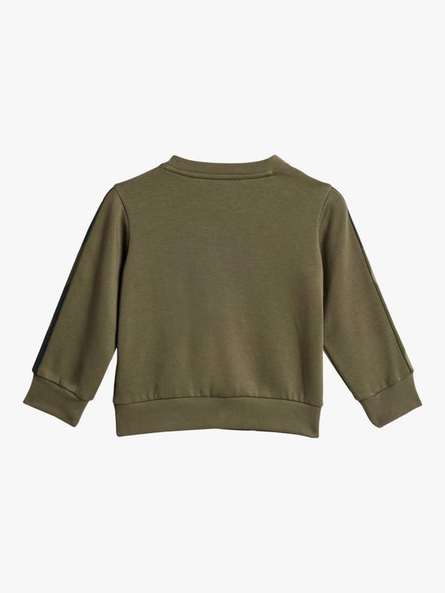 Детский комплект adidas из хлопковой смеси камуфляж с топом и джоггерами adidas, Strata/Black — фото 3