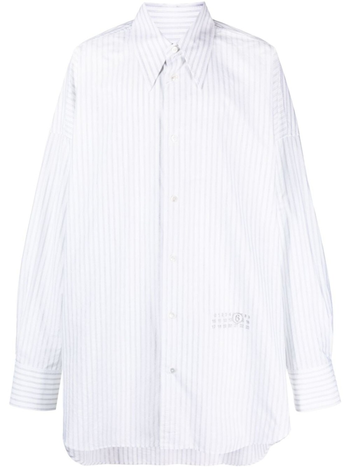 

MM6 Maison Margiela длинная рубашка с вышивкой, белый