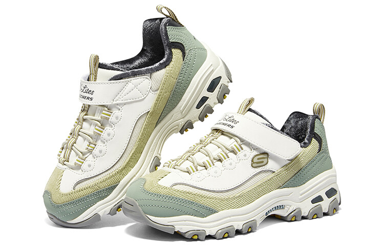 Кроссовки Skechers Girls Kids Lifestyle Shoes GS Low-top Olive, оливковый — фото 4