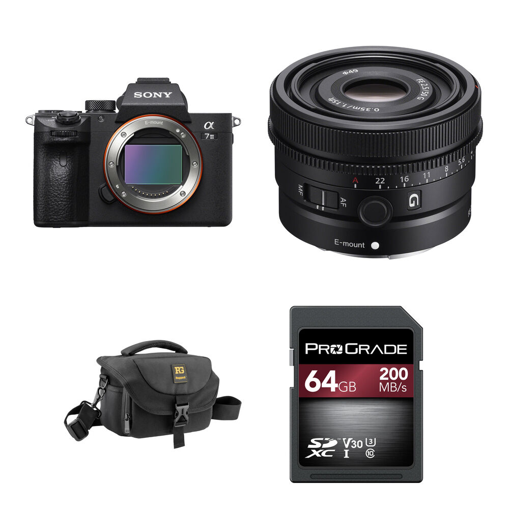 

Беззеркальная камера Sony a7 III Mirrorless Camera with 50mm f/2.5 Lens and Basic