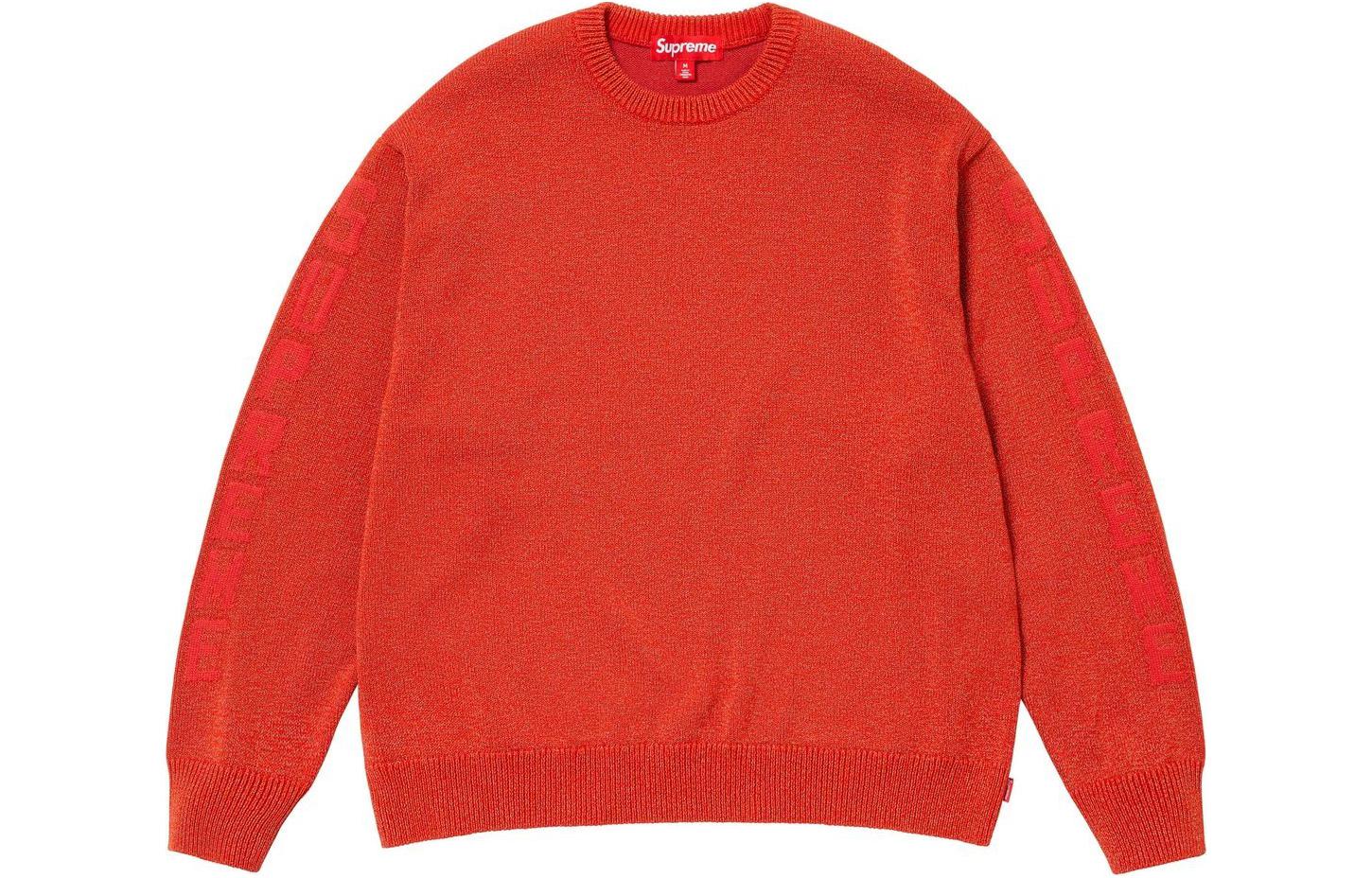 Светоотражающий свитер Supreme, оливковый зеленый/оливковый — фото 4
