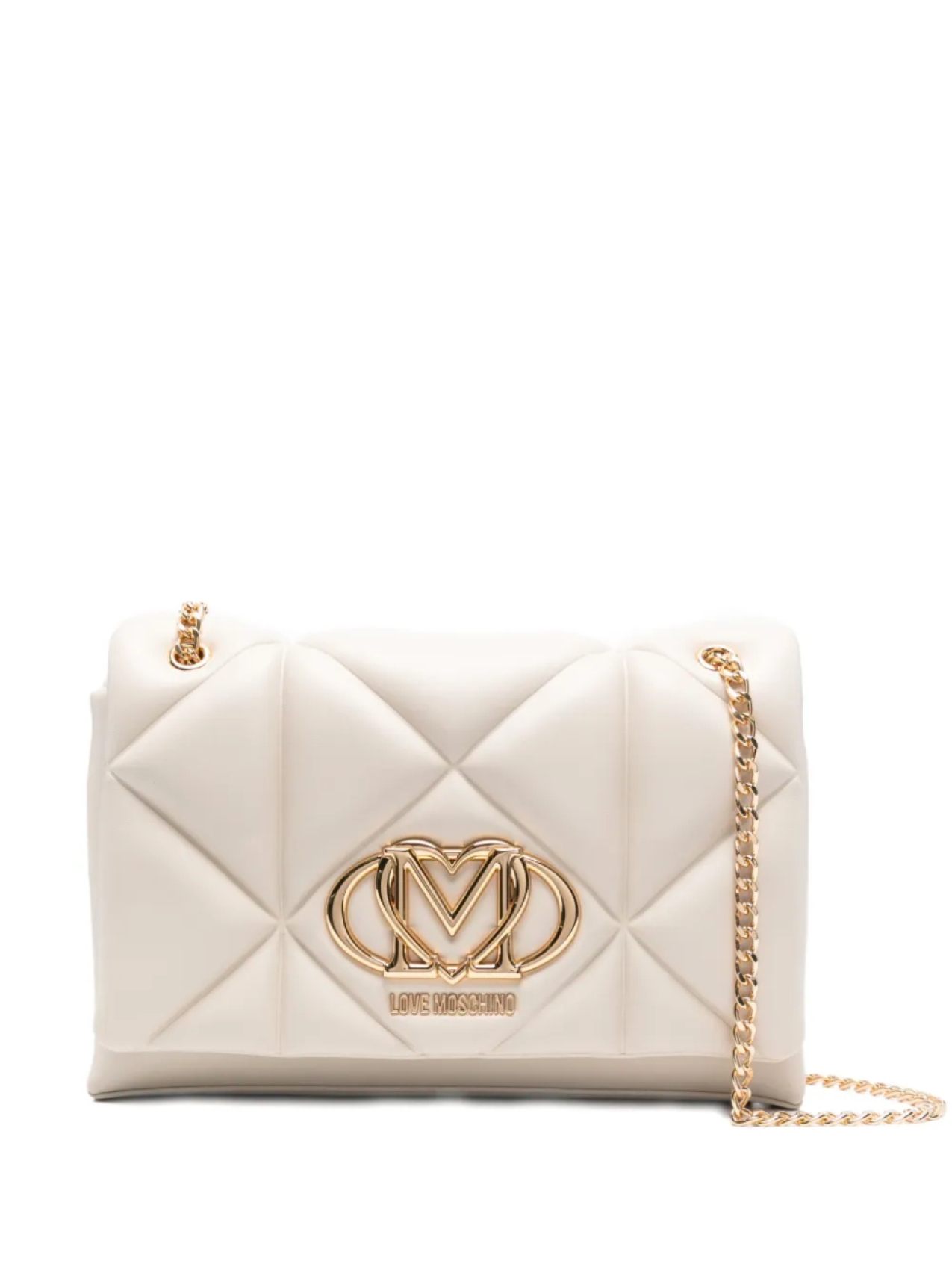 

Стеганая сумка через плечо с логотипом Love Moschino, нейтральный
