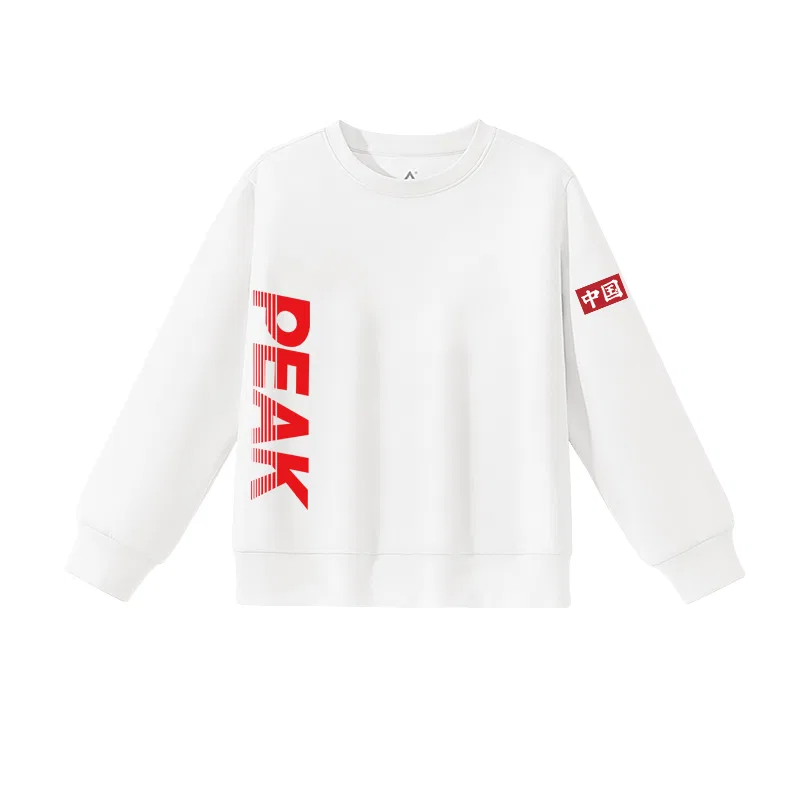 Детский свитшот с принтом PEAK белый