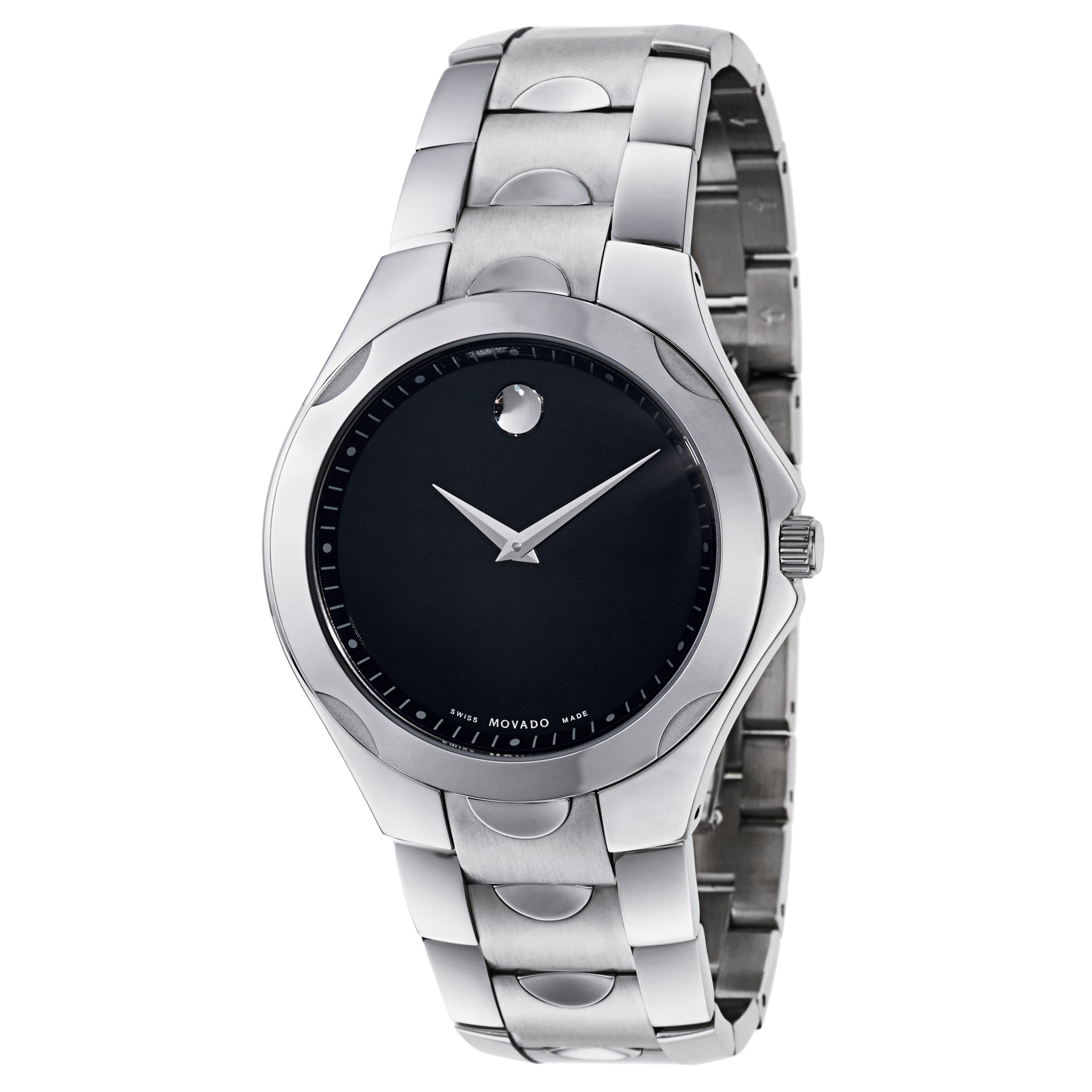 

Мужские кварцевые часы Movado Luno 40 мм, серебряный