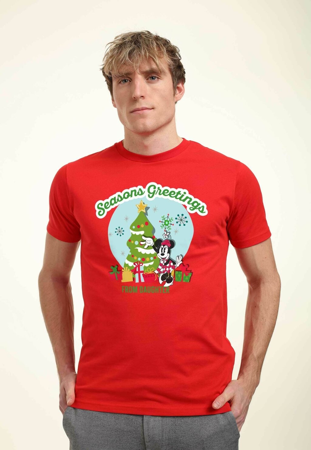 

Футболка с принтом MICKEY CLASSIC GREETINGS FROM DAUGHTER UNISEX Disney, красный