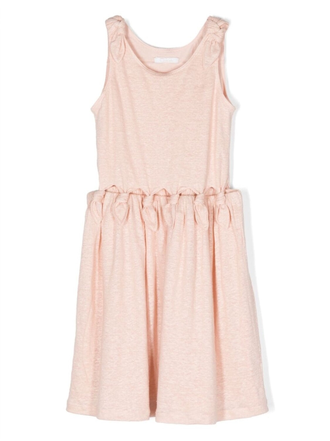 

Chloé Kids платье без рукавов с узлами, розовый