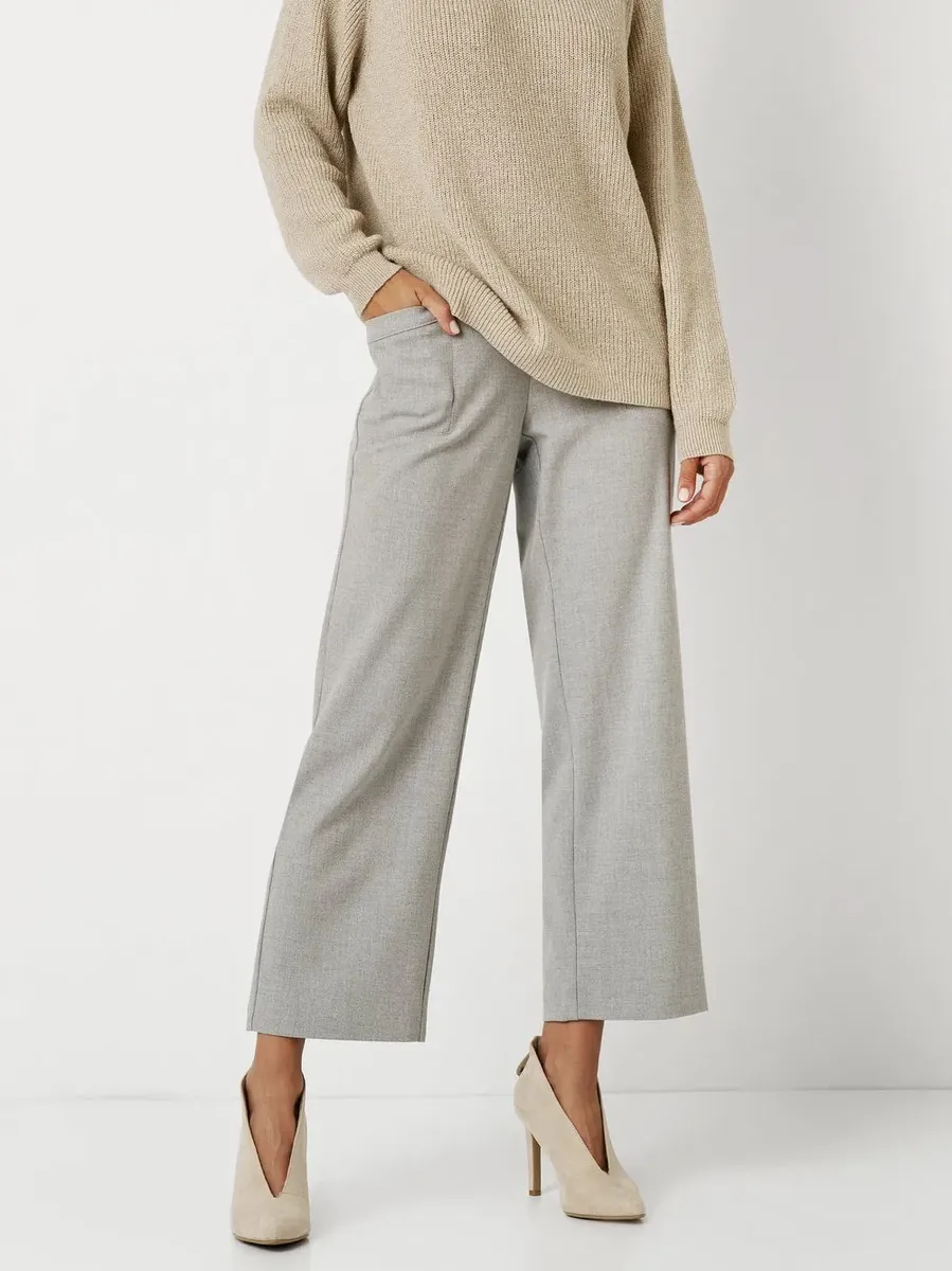 

TONI "Sue Wide Chic 7/8" Брюки без застежки с эластичным поясом, серый