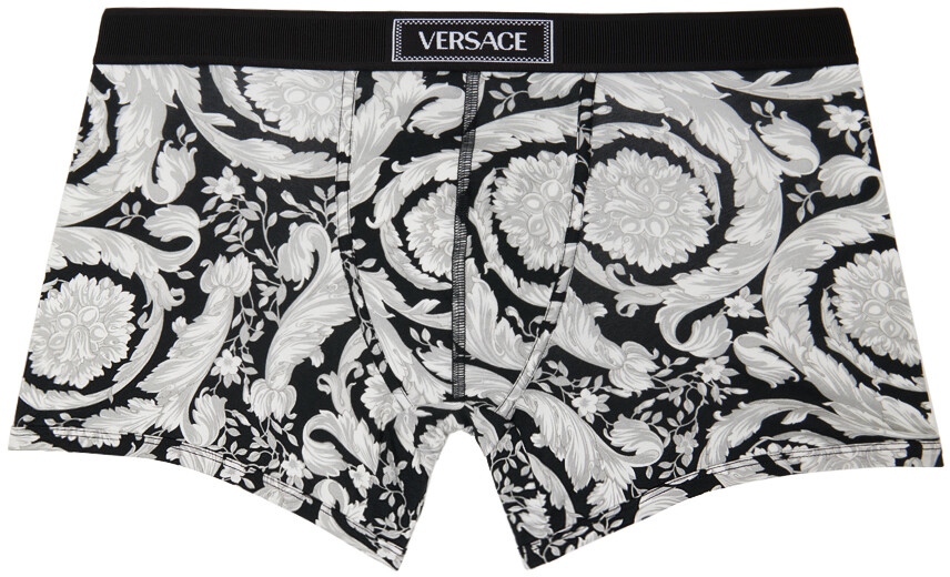 

Серые и черные боксеры с низкой посадкой Versace Underwear