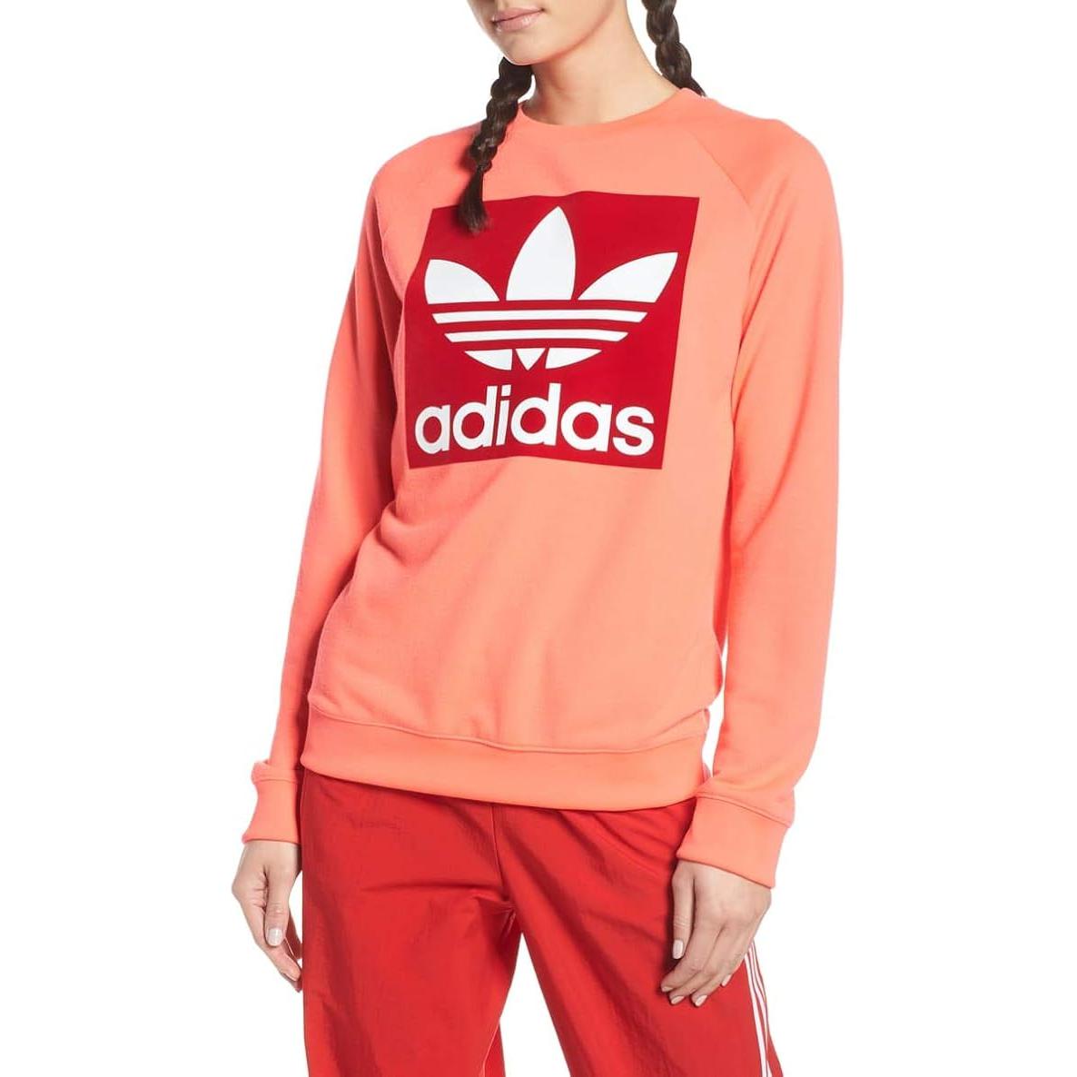 

Футболка TREFOIL CREW Женская Мерцающий Красный Adidas Originals