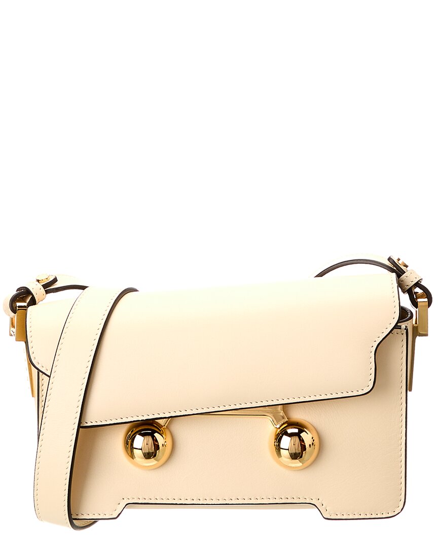 

Кожаная сумка через плечо Marni Trunkaroo Mini, белый