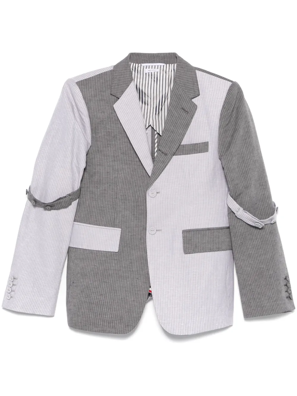 

Пиджак в полоску THOM BROWNE, серый