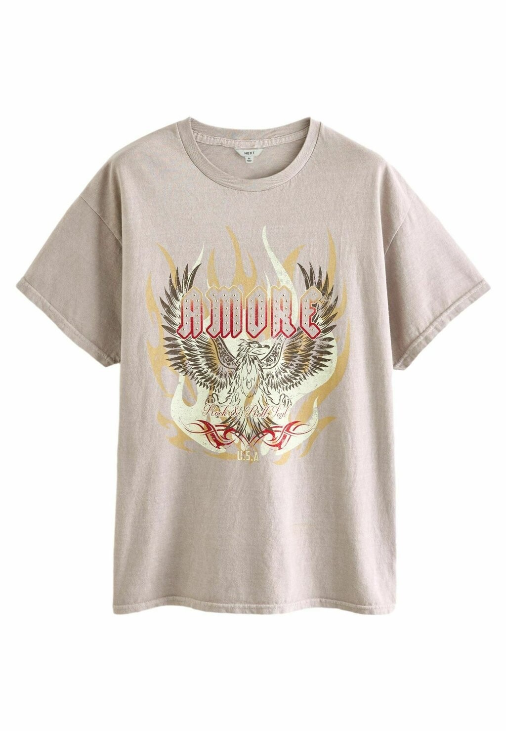 

Футболка с принтом AMORE BAND STYLE GRAPHIC REGULAR FIT Next, фиолетовый