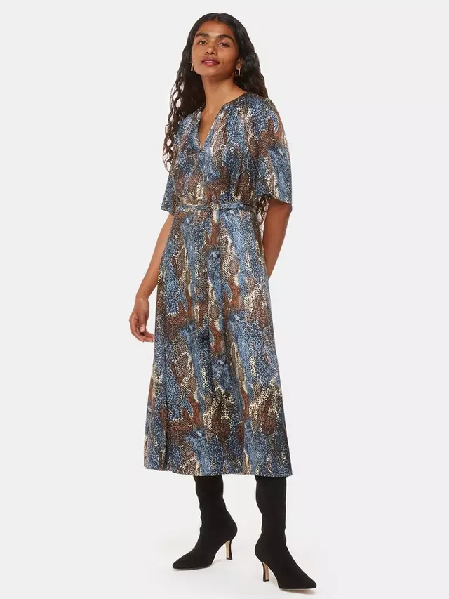 

Платье Whistles Petite Marlow Dashed Snake Print, разноцветный