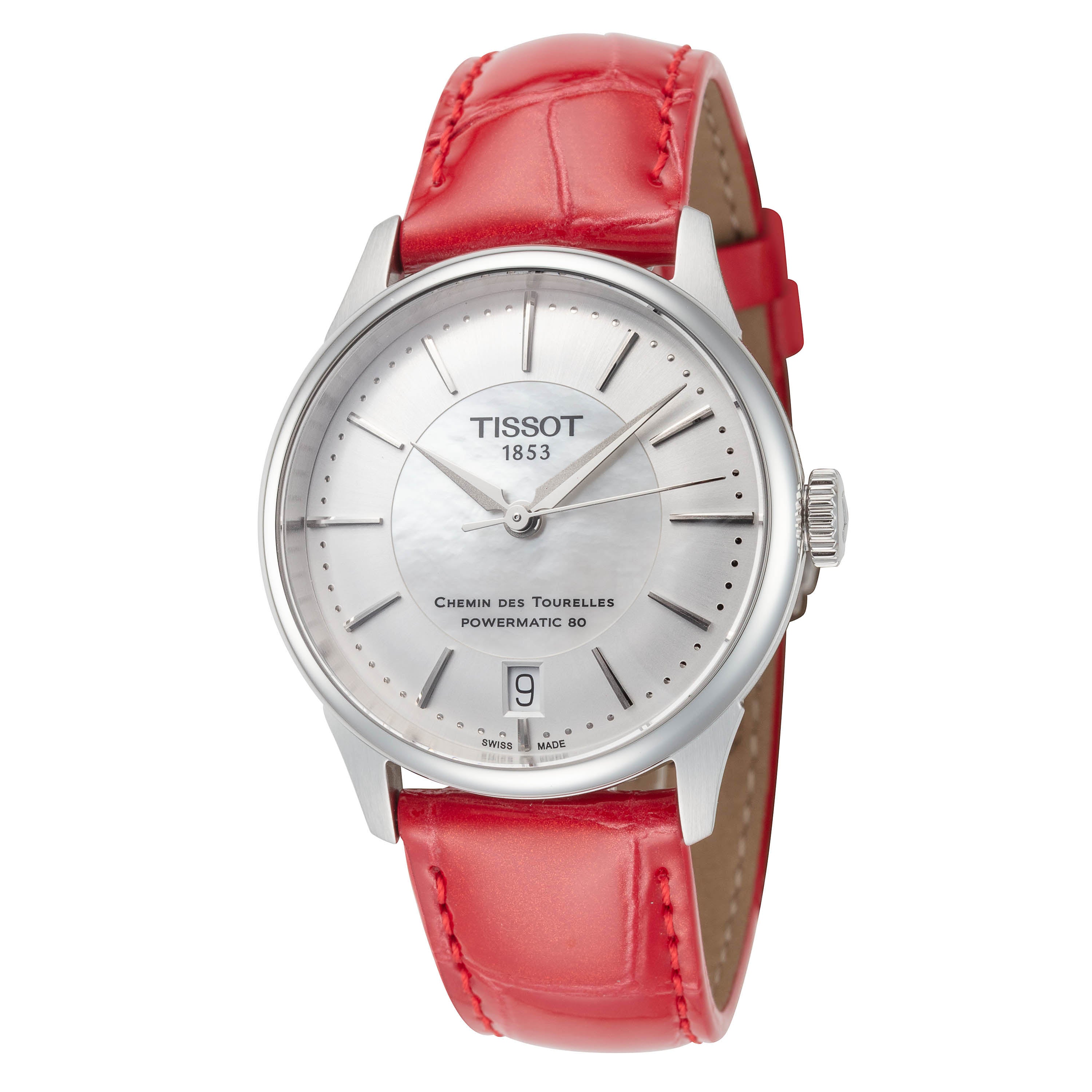 

Tissot Chemin des Tourelles Женские автоматические часы 34 мм, красный