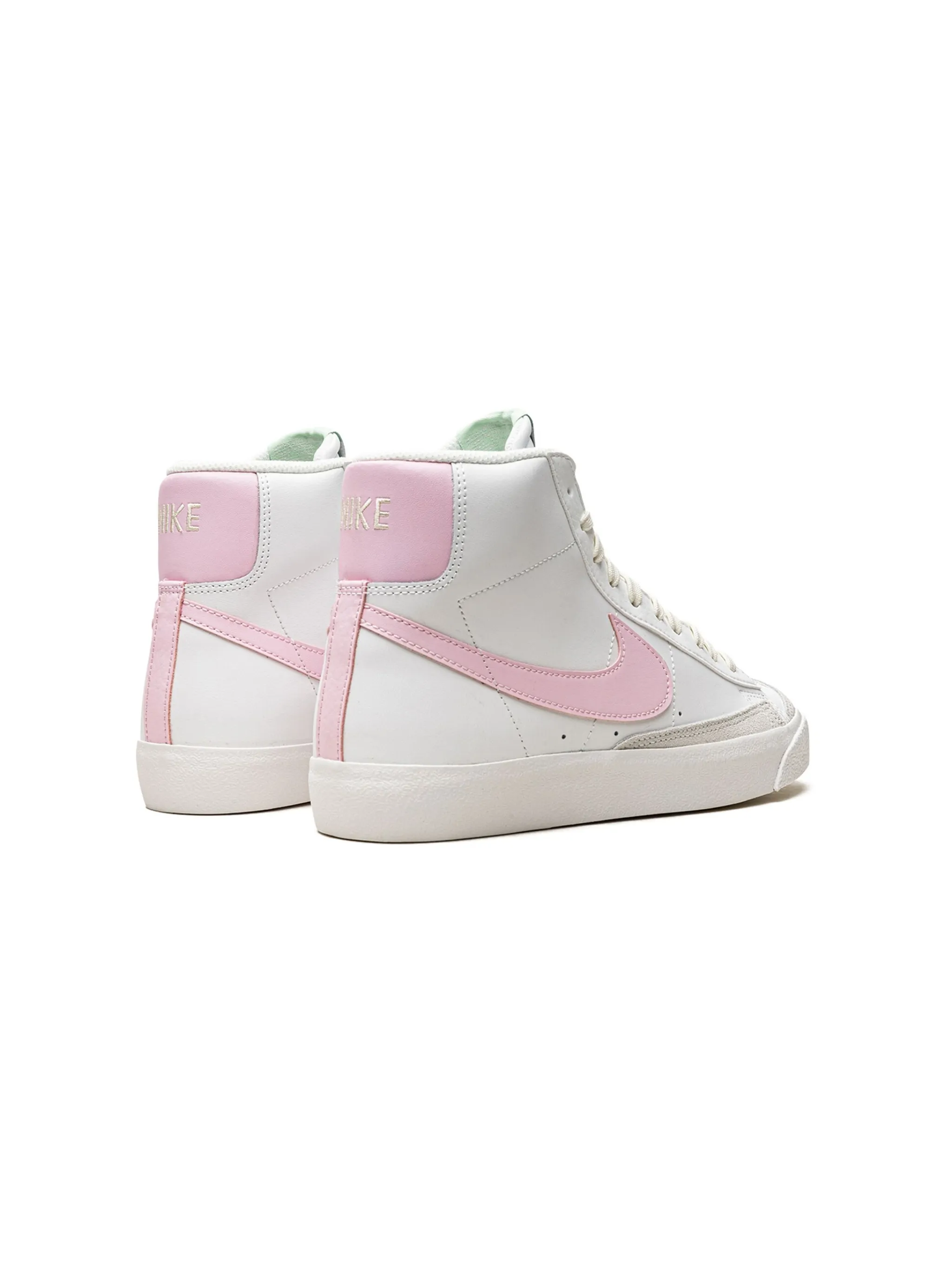Высокие кеды Blazer Mid 77 White/Pink Nike Kids, белый — фото 3