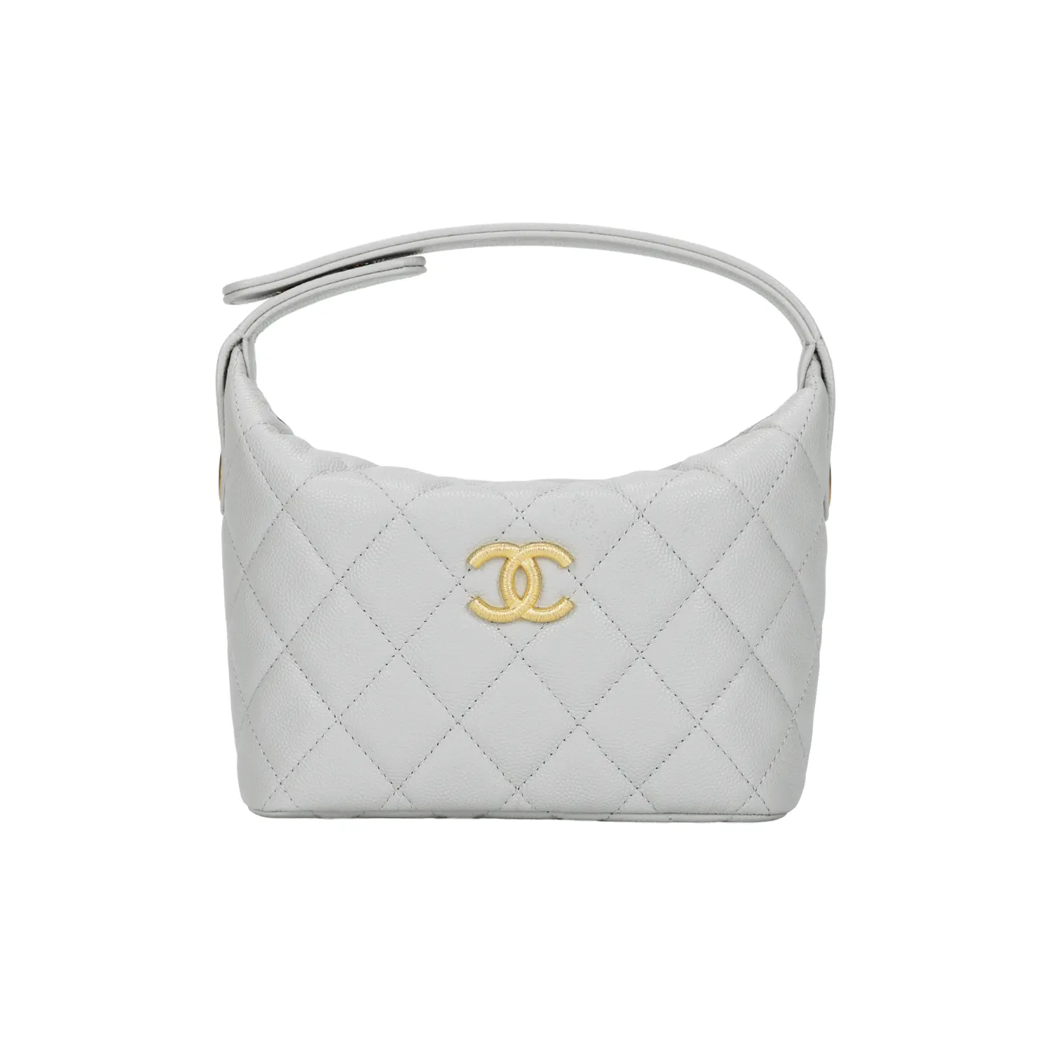 

CHANEL Женская сумка из коровьей кожи серого цвета