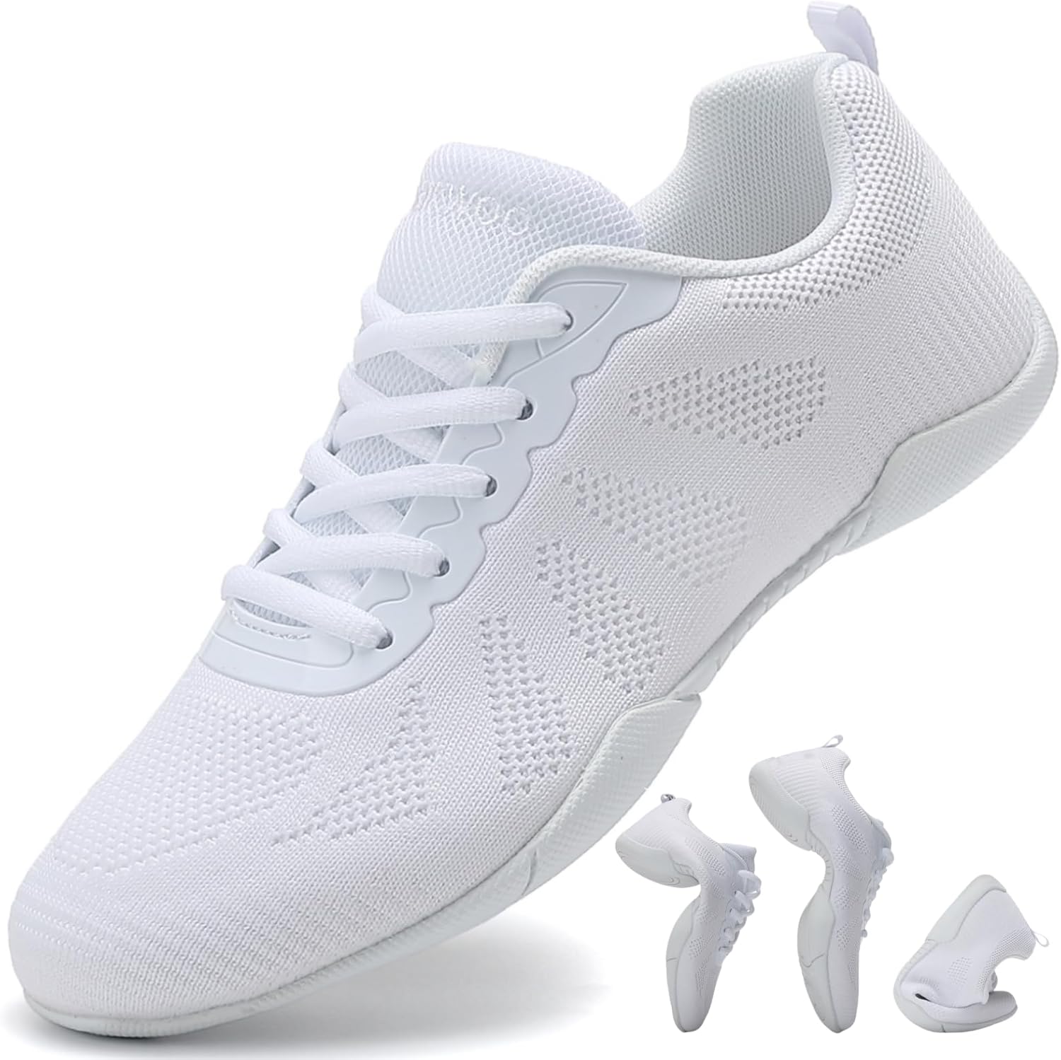 

Кроссовки для черлидинга для девочек, черлидинг, танцы, гибкая гимнастика, спортивная подготовка, теннис, женские, взрослые, молодежные, детские Kvwqoty, белый