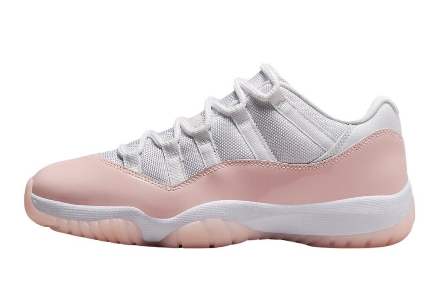 Баскетбольные кроссовки Air 11 Vintage женские с низким верхом розовый/белый Jordan — фото 3