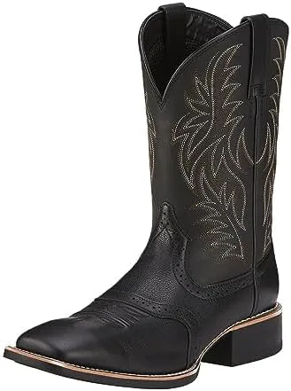 

Мужские модные ковбойские сапоги CHUUMEE с круглым носком и вышивкой, черный