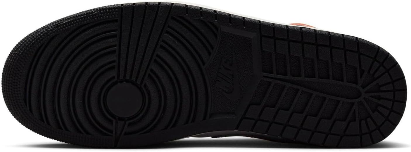 Кроссовки для мужчин NIKE Air Jordan 1 Mid 'Black Toe', белый/черный — фото 2