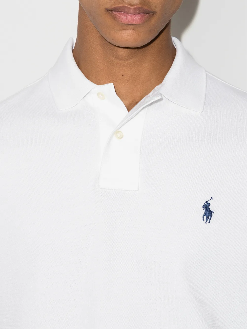 Рубашка поло с вышитым логотипом POLO RALPH LAUREN, белый — фото 4