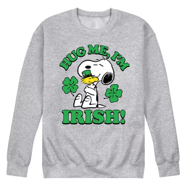 

Мужская футболка с длинным рукавом "Peanuts Hum me I'm Irish" Licensed Character, серый