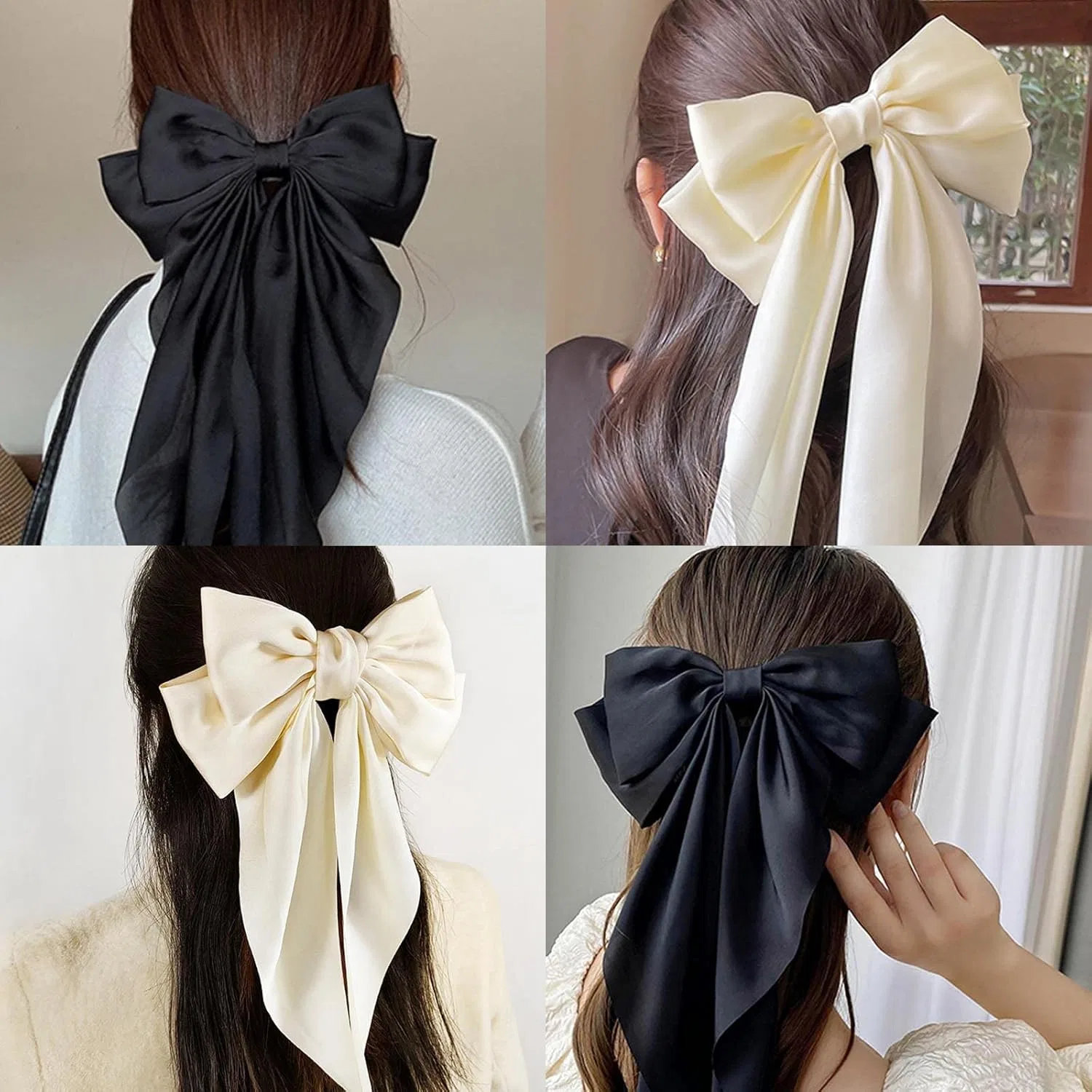 Набор из 2 больших заколок-бантов из атласа AYNKH Aynkh, Hair Bow-2 — фото 4