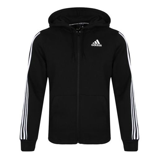 

Куртка adidas Printing Sports Fleece Lined hooded Knit Jacket Black, черный