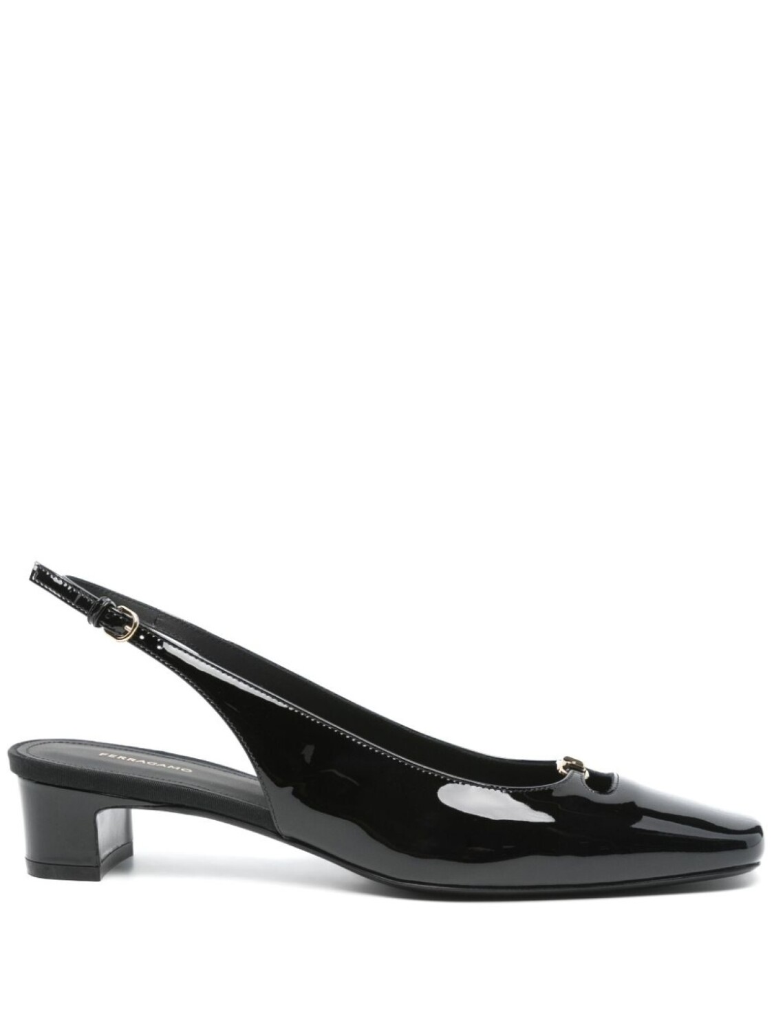 

40-миллиметровые вырезные туфли Ferragamo, черный