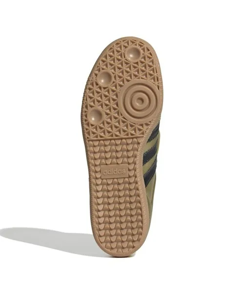 Унисекс кожаные кеды Samba LT adidas золотистые — фото 3