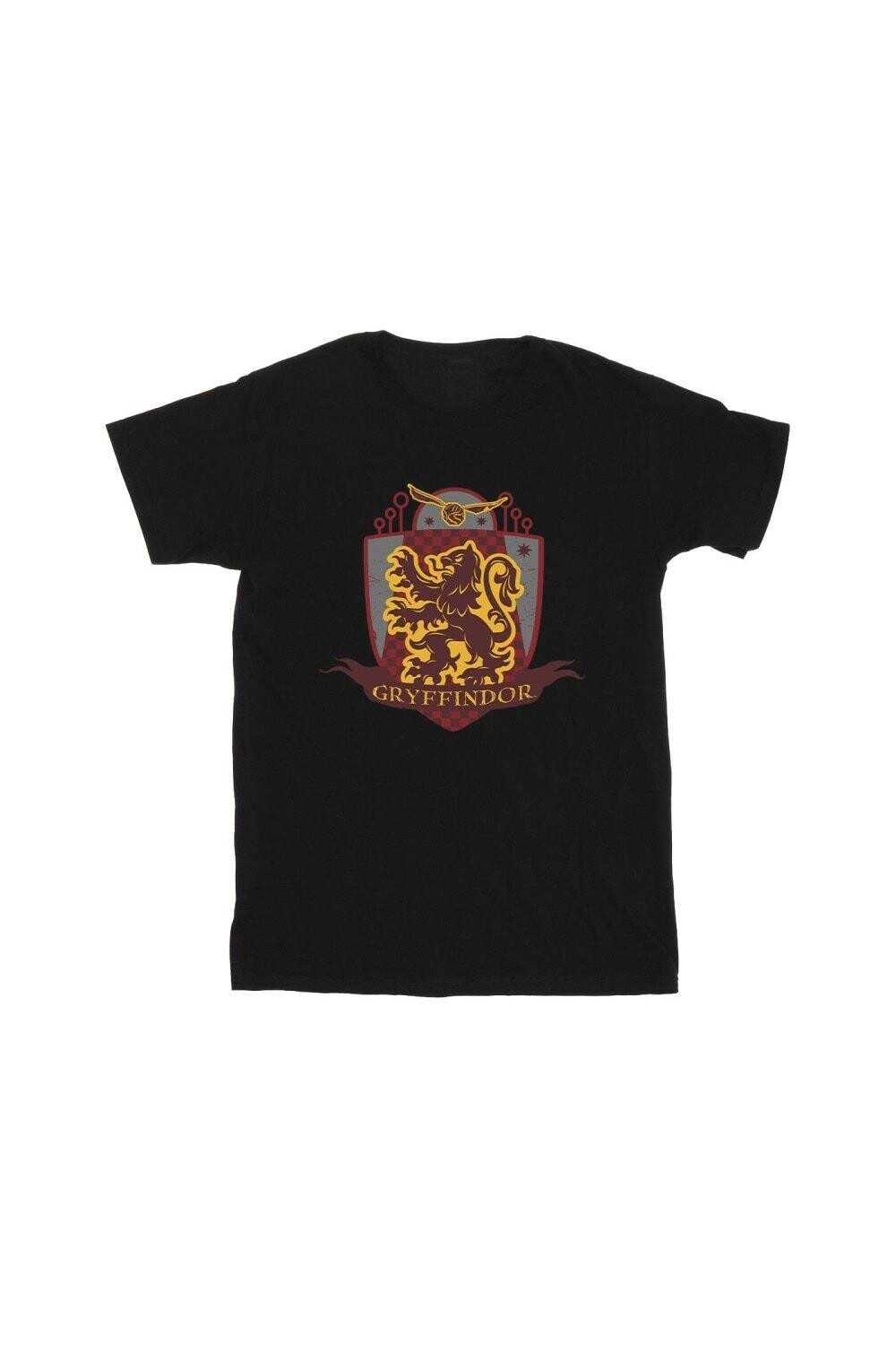 Хлопковая футболка с нагрудным знаком Гриффиндора Harry Potter, черный — фото 2