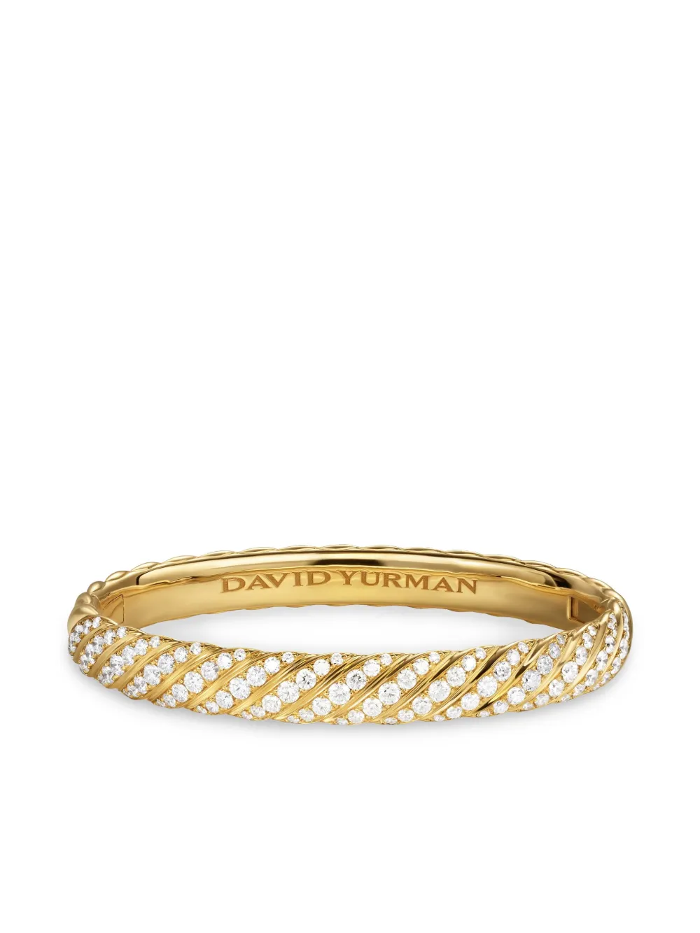 

Браслет-бэнгл Sculpted Cable из желтого золота с бриллиантами (8 мм) David Yurman, золотой
