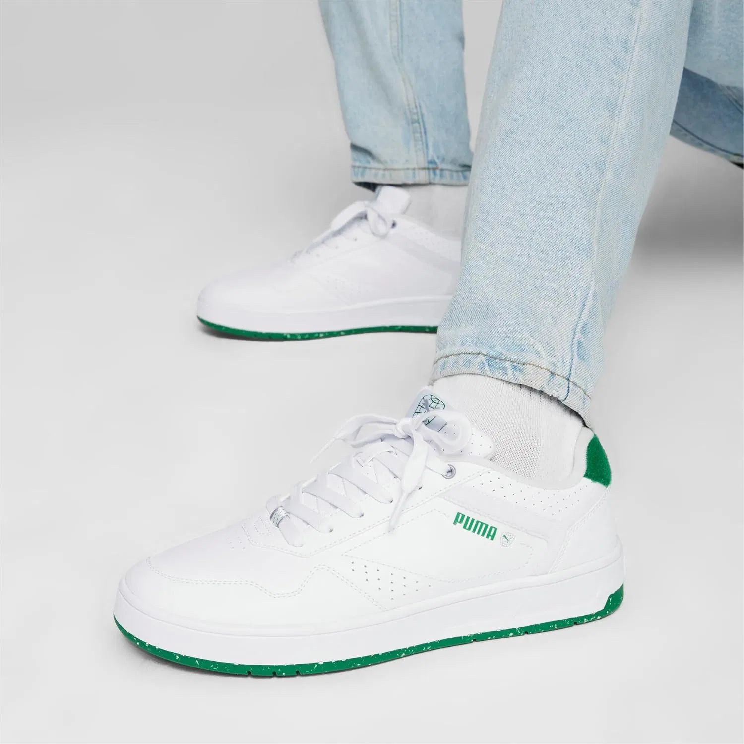 Кроссовки PUMA Unisex Court Classic Better Trainers, Puma White Archive Green — фото 2