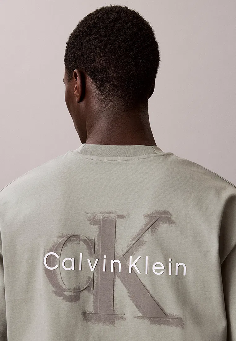 Футболка оверсайз с монограммой, Calvin Klein Jeans, цвет Shadow — фото 4