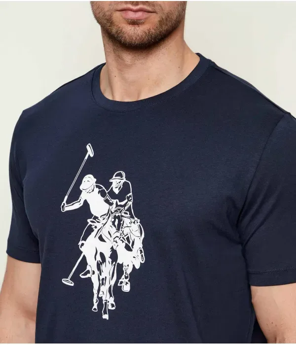 Футболка regular fit Us Polo Assn, темно-синий — фото 4
