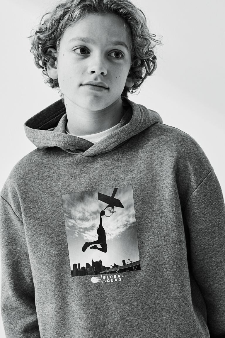

Толстовка с принтом H&M, серый