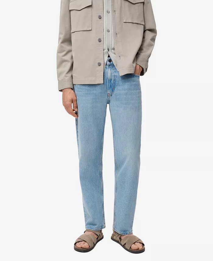 

Мужские джинсы Moby прямого кроя в светлой стирке Mango, синий