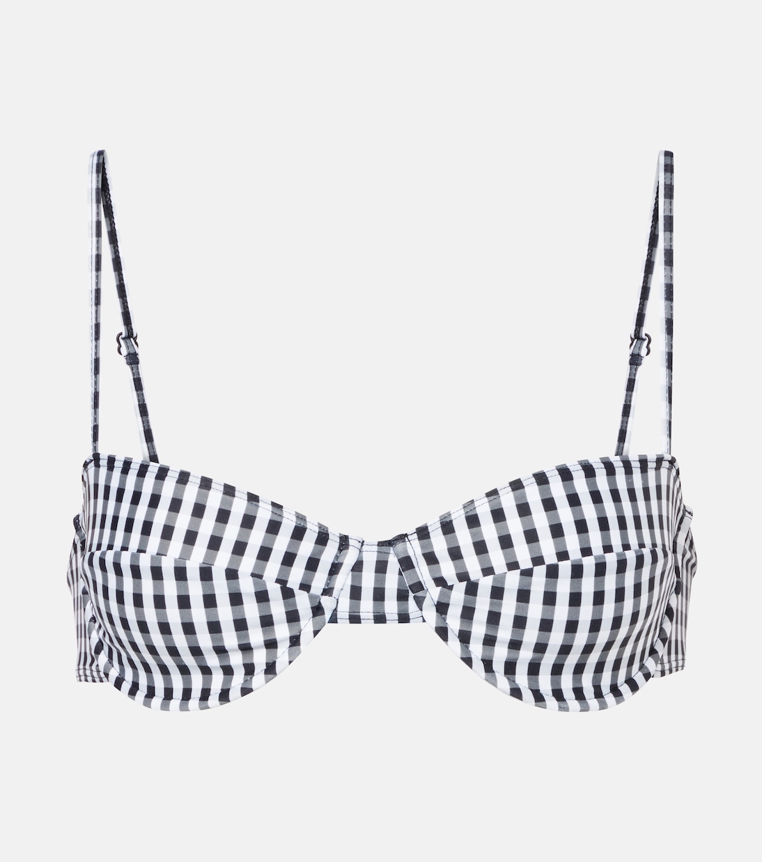 

Фарра топ бикини в клетку Faithfull, Black Gingham