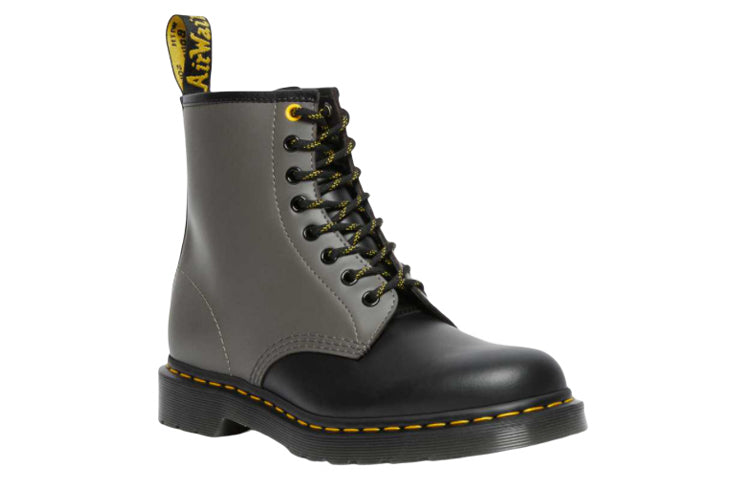 Мужские ботинки Dr. Martens 1460 из гладкой кожи комбинированные, серо-черный — фото 2