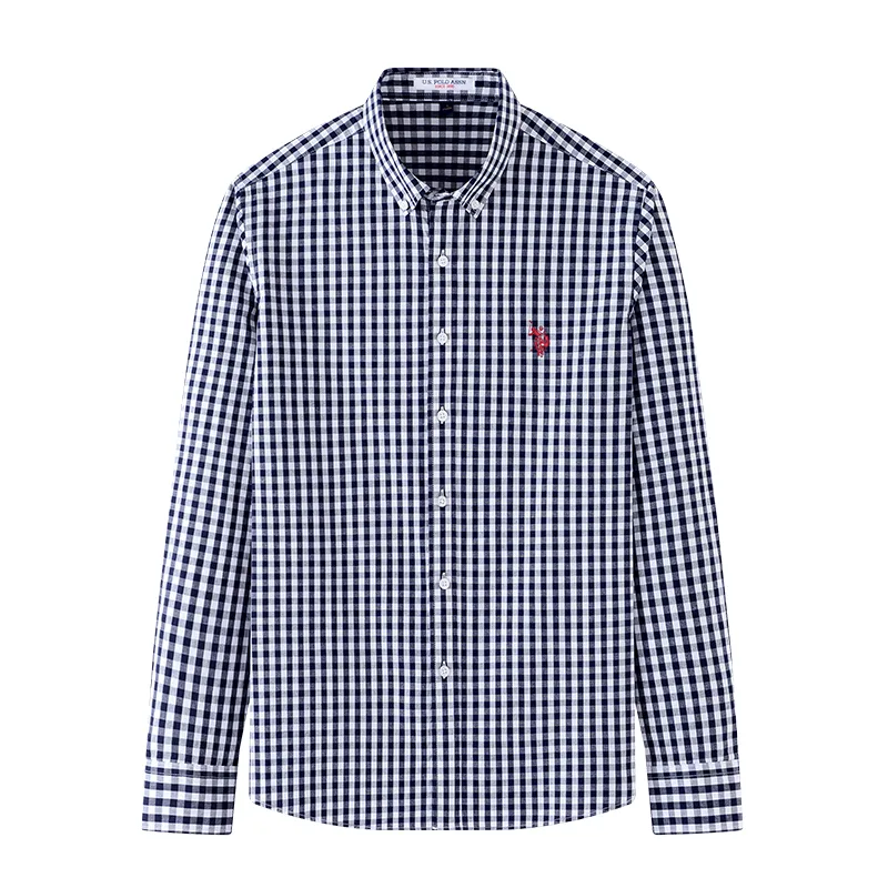 Рубашка мужская с острым воротником U.S. POLO ASSN., Navy Blue Plaid