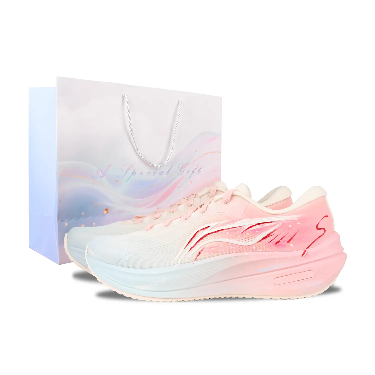 

Кроссовки Li Ning Yueying 5 с 5-ступенчатой амортизацией, повышенной износостойкостью, низкие, повседневные, для города, поездок на работу и скейтбординга, женские., розовый (special shopping bag)