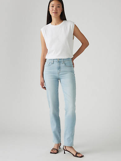 

724 Прямые женские джинсы с высокой посадкой Levi's, цвет Eternal Indigo - Light Wash